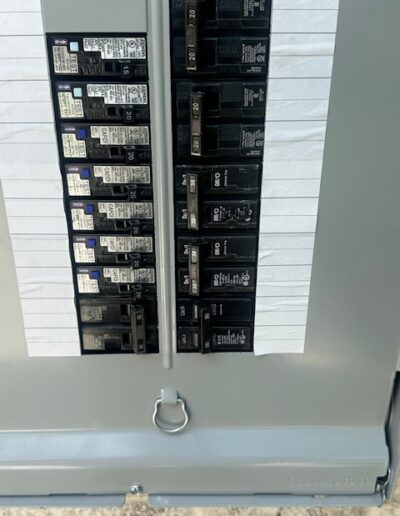 New residential electrical wiring installed