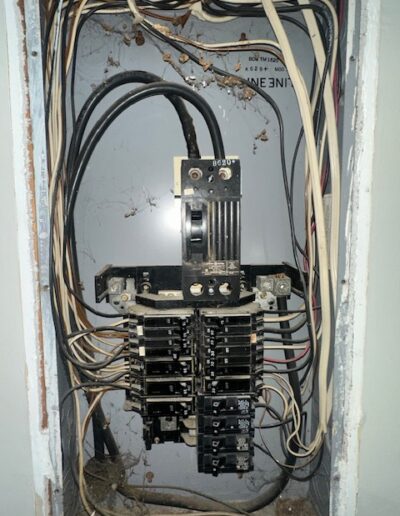Electrical panel wiring in progress
